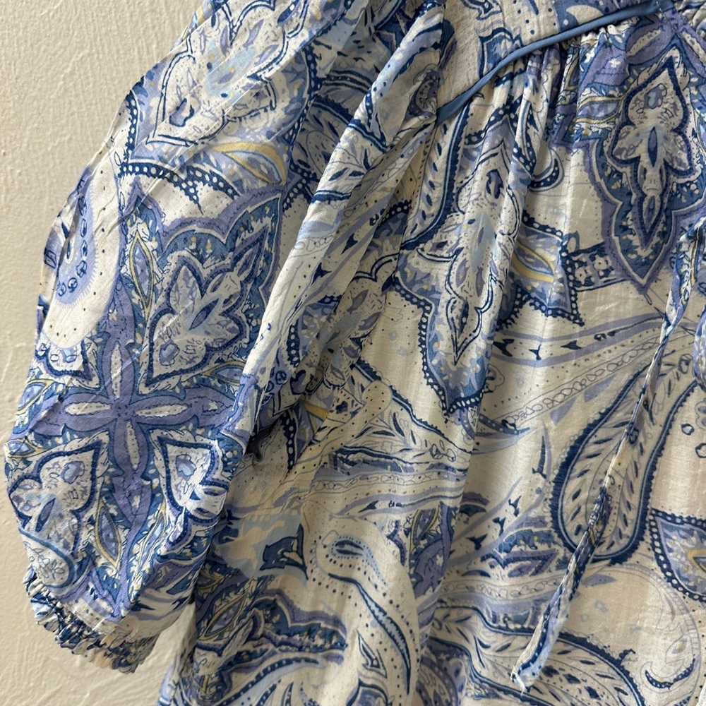 Umgee Blue and Cream Paisley Midi Dress NWT - Picture 5 of 7